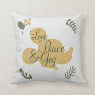 Coussin Mickey Mouse   Christmas Love, Peace & Joy