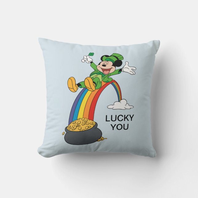 Coussin Mickey Mouse | Saint-Patrick - Pot d'or (Recto)