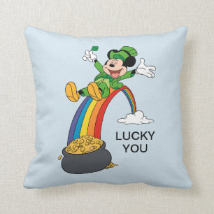 Coussin Mickey Mouse Saint-Patrick - Pot d'or