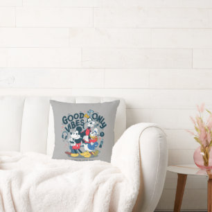 Coussin Mickey & ses amis Bonnes vibrations seulement