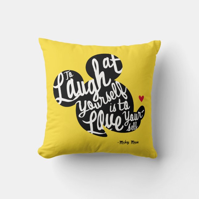 Coussin Mickey tendance | Rire De Vous-Même (Recto)