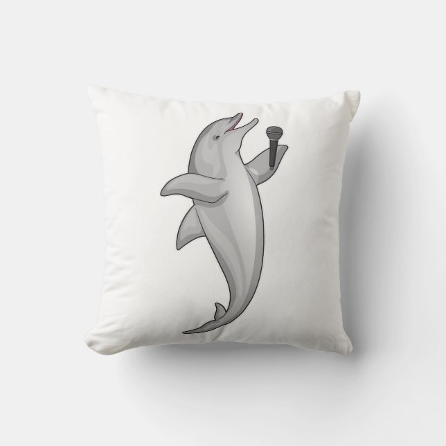 Coussin Microphone Dolphin Singer (Recto)