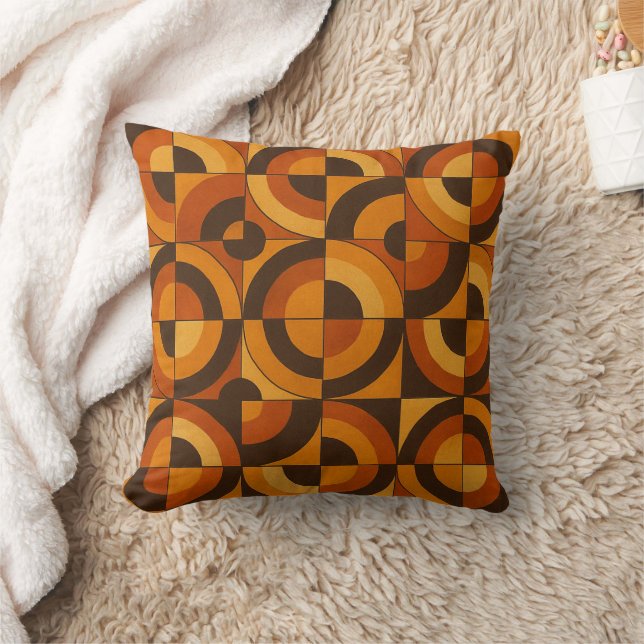 Coussin Mid Century Modern Geometric Abstract Pattern (Couverture)
