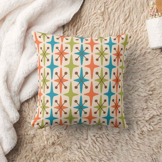 Coussin Mid Century Modern Starburst Pattern (Couverture)
