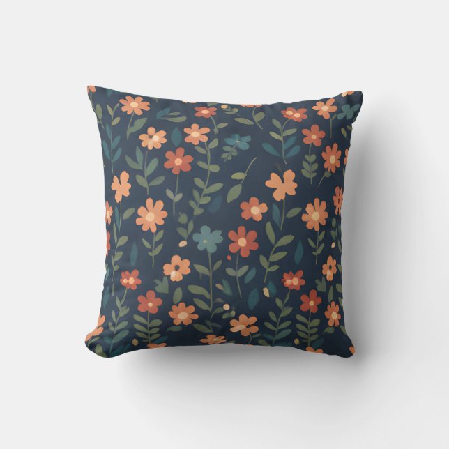 Coussin Midnight Meadow Wildflower (Recto)