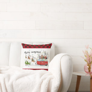 Coussin mignon Amateurs de camping Noël 