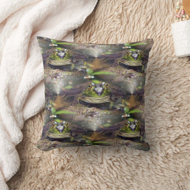 Coussin Mignon Bullfrog Visage Nature Motif (Couverture)