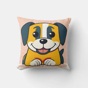 Coussin Mignon chiot de dessin animé pour chambre d'enfant