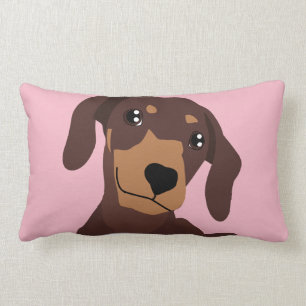 Coussin mignon de coussin de teckel de chien de