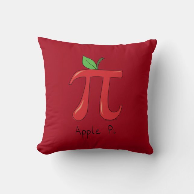 Coussin mignon de jour des maths pi d'Apple pi (Recto)