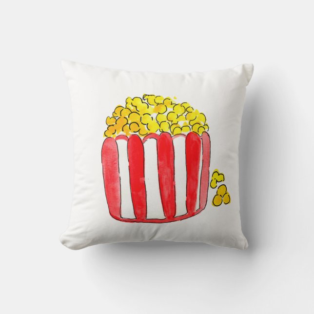 Coussin mignon de soirée cinéma de maïs éclaté (Recto)