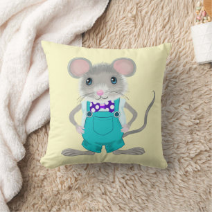 Coussin Mignon et élégant petit souris