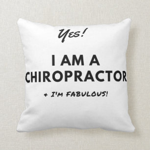 Coussin Mignon noir et blanc audacieux de chiroprakteur
