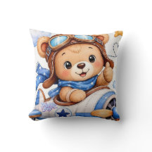 Mignon Ours en Peluche Pilote de Dessin Animé Avio