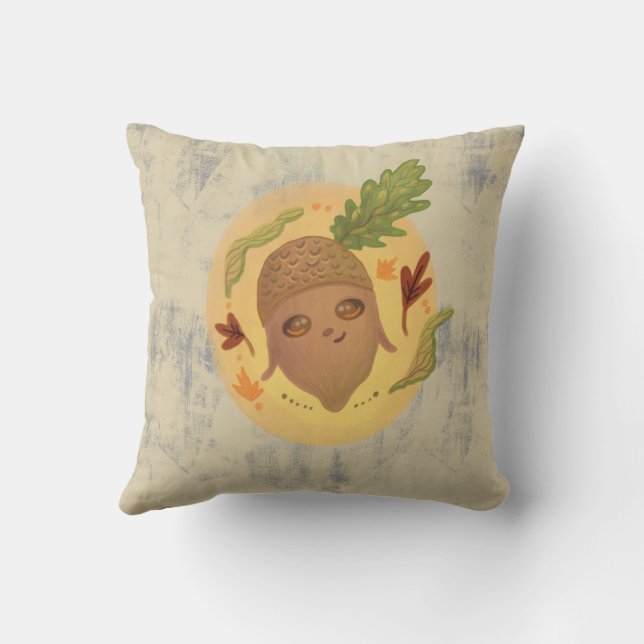 Coussin mignonne acorne automne (Verso)