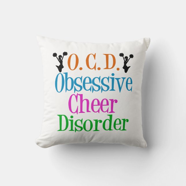 Coussin Mignonne Cheerleader Obsessionnel Cheer Trouble (Recto)