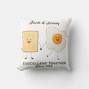 Coussin Mignonne Drôle Joyeux Toast Eggcelcelcelcelcate En