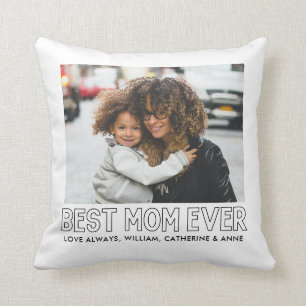 Coussin Mignonne MEILLEURE MOM JAMAIS Enfants Noms de la f