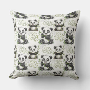 Coussin mignonne, ours en peluche, drôle, bébé, panda, bam