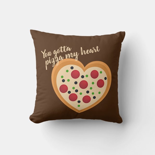Coussin Mignonne Tu Dois Pizza Me Pun Coeur (Recto)