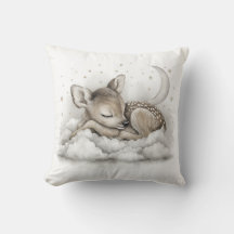 Mignons Animaux Bébés à l'Aquarelle Endormis sur d