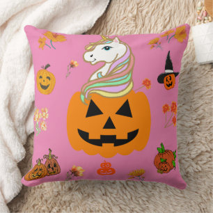 Coussin Mikitiez halloween licorne éffrayant octobre autom