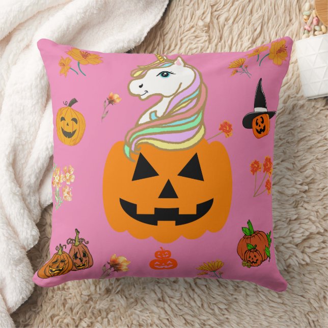 Coussin Mikitiez halloween licorne éffrayant octobre autom (Couverture)
