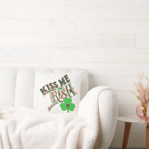 Coussin Mikitiez irish trèfle vert st.patrick chance jour