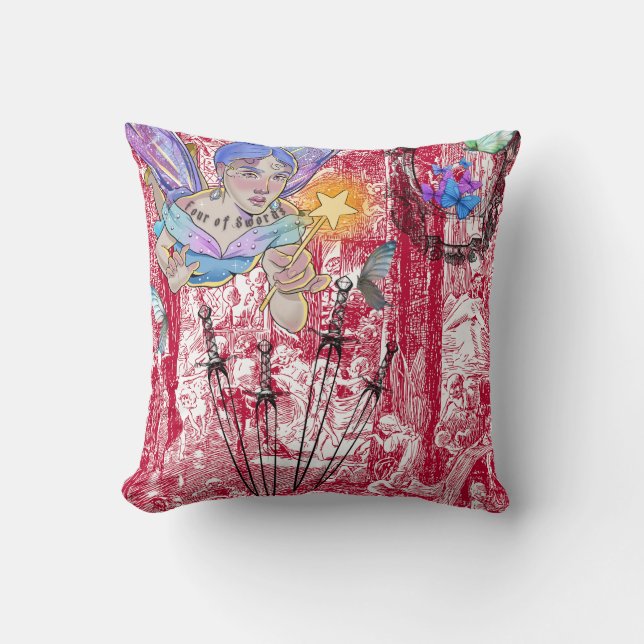 Coussin Mikitiez tarot conte de fées souhait angle gitane  (Recto)