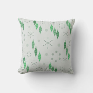 Coussin Milieu du siècle moderne hiver vert