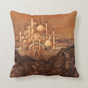 Coussin Mille et une nuits d'architecture d'Edmund Dulac