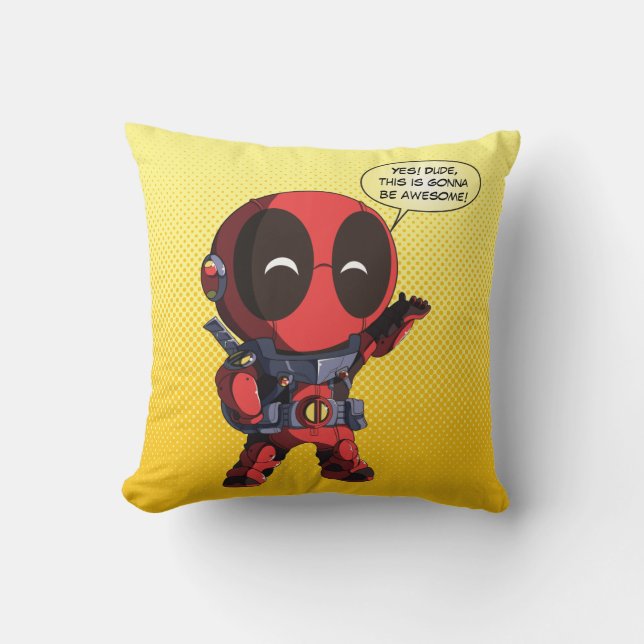 Coussin Mini Deadpool en armure (Recto)