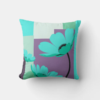 Coussin Minimal Abstract Floral Color Therapy Pillow