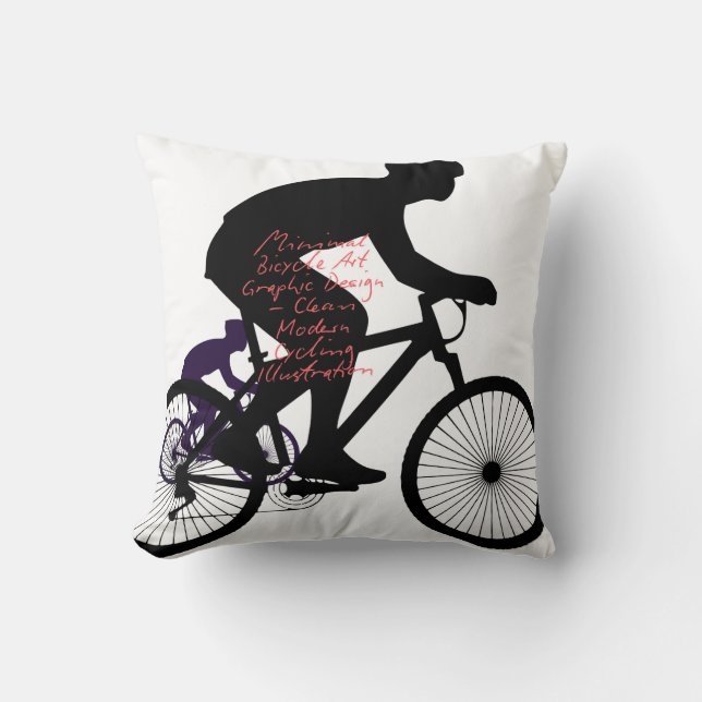 Coussin Minimal Bicycle Art – (Recto)