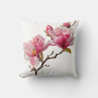 Coussin Minimal Magnolia Branch Pillow Cover, 