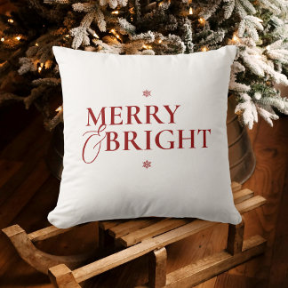 Coussin Minimal Modern Classic Script Merry & Bright