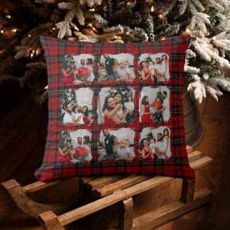 Coussin Minimal Modern Festive Rustic Family Photos