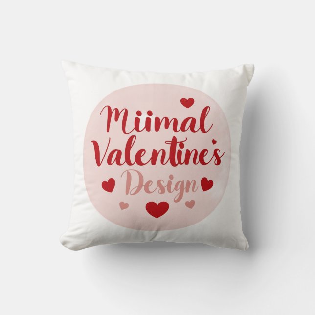 Coussin Minimal Valentine’s Day Love Typography Design | R (Recto)
