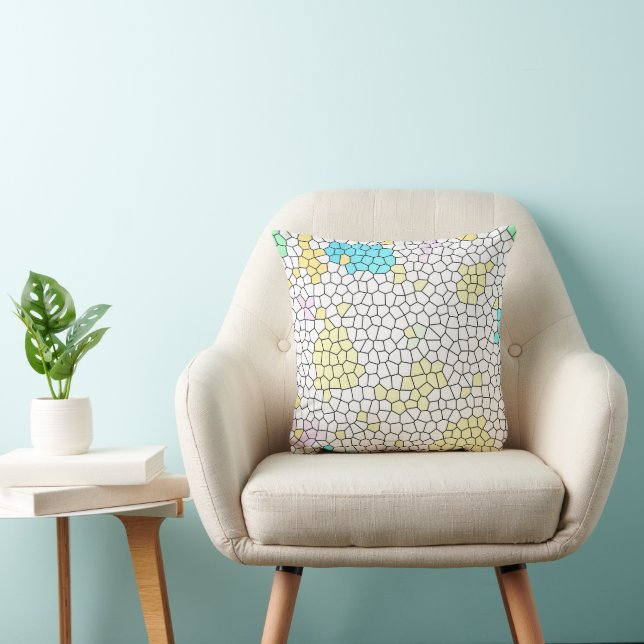Coussin Minimalisme Art Abstrait Pale Pastel Cells Texture (Chaise)