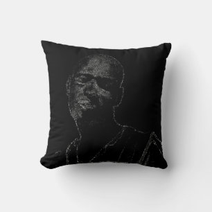 Coussin Minimalisme Dessin Dessin Tête de visage homme