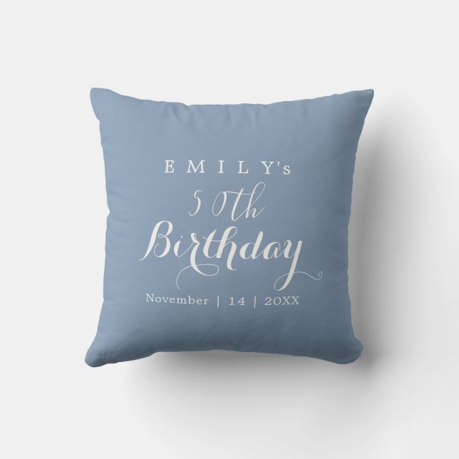 Coussin Minimalist Typography Birthday Party Design  (Verso)