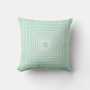 Coussin minimaliste carré vert menthe