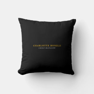 Coussin Minimaliste Classique Professionnel Couleur Noir O