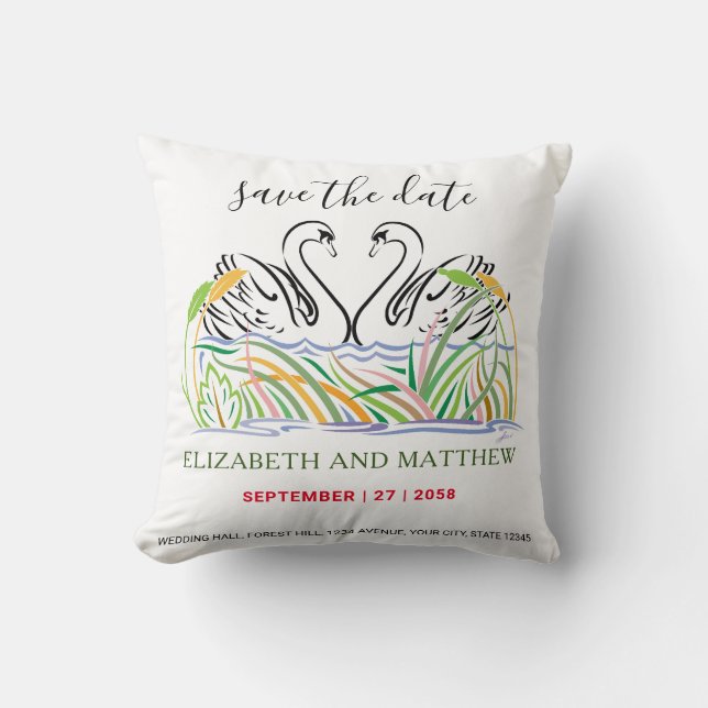 Coussin Minimaliste Élégant Design Amour (Recto)