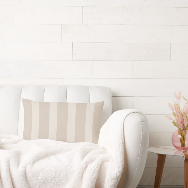 Coussin minimaliste en rayures beige (Canapé)