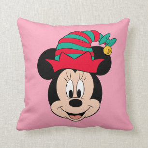 Coussin Minnie Mouse Chapeau d'elfe de Noël