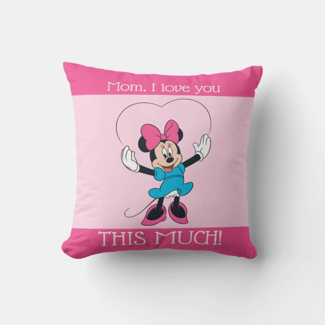Coussin Minnie Mouse - Maman, Je T'Aime Tant ! (Recto)