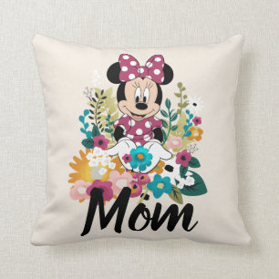 Coussin Minnie Souris - Fleurs pour maman
