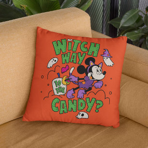 Coussin Minnie Souris - Sorcière jusqu'au bonbon