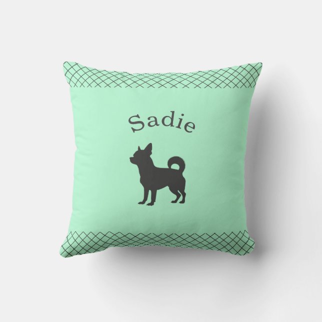 Coussin Mint Green Chihuahua Personalized Matching (Verso)